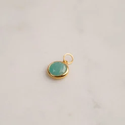AVA AMAZONITE GOLDEN PENDANT - Sisi Copenhagen