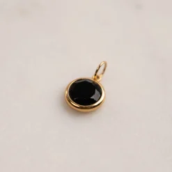 AVA BLACK ONYX GOLDEN PENDANT - Sisi Copenhagen