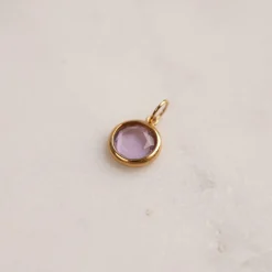 AVA PURPLE AMETHYST GOLDEN PENDANT - Sisi Copenhagen