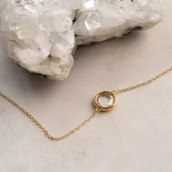 AVA WHITE TOPAZ GOLDEN BRACELET - Sisi Copenhagen