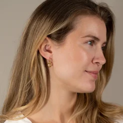 AVA WHITE TOPAZ GOLDEN EARRING - Sisi Copenhagen