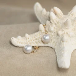 AVERY PEARL DIAMOND SOLID GOLD EARRING