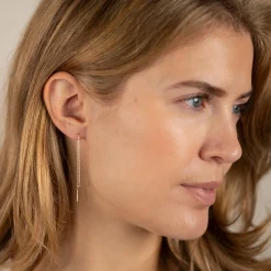BEATRICE SOLID GOLD DROP EARRING
