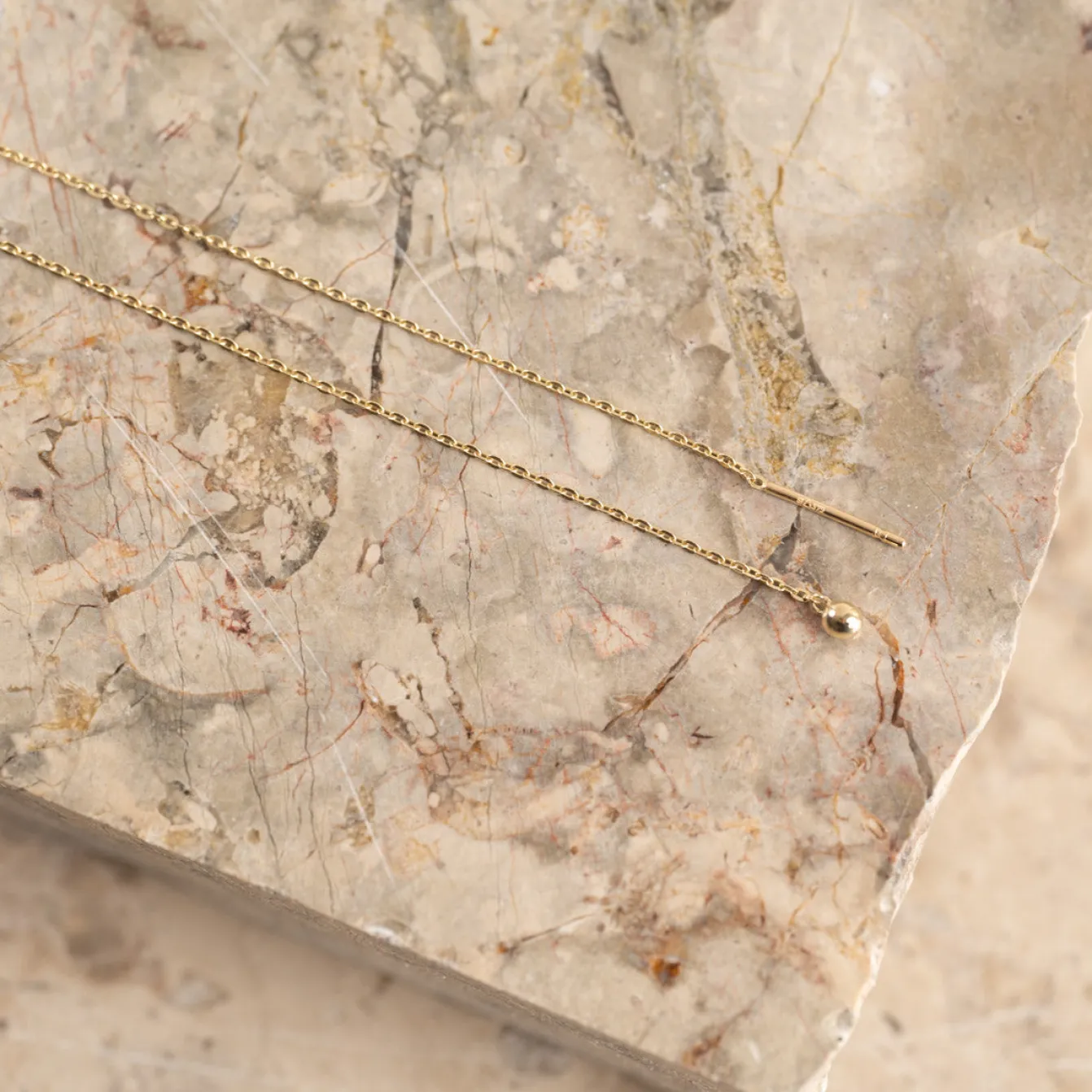 BEATRICE SOLID GOLD DROP EARRING