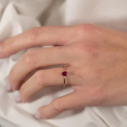 BELLA RUBY SOLID GOLD RING