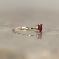 BELLA RUBY SOLID GOLD RING