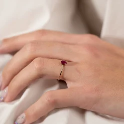 BELLA RUBY SOLID GOLD RING