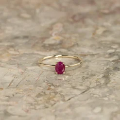 BELLA RUBY SOLID GOLD RING