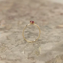 BELLA RUBY SOLID GOLD RING