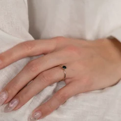 BELLA SAPPHIRE SOLID GOLD RING