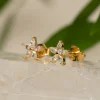 BELLIS CRYSTAL GOLDEN EARRING - Sisi Copenhagen