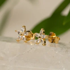 BELLIS CRYSTAL GOLDEN EARRING - Sisi Copenhagen