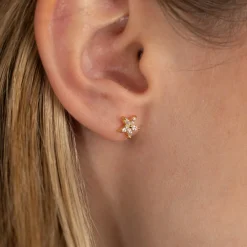 BELLIS CRYSTAL GOLDEN EARRING - Sisi Copenhagen