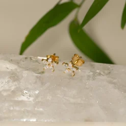 BELLIS CRYSTAL GOLDEN EARRING - Sisi Copenhagen