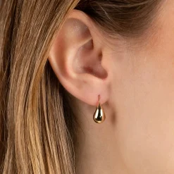 BERENICE SOLID GOLD HOOK EARRING