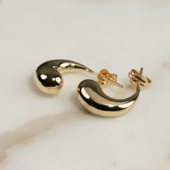 BERENICE SOLID GOLD STUD EARRING