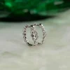 BEZEL DIAMOND CREOL EARRING - 0.2ct - WG
