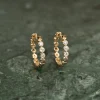 BEZEL DIAMOND CREOL EARRING - 0.2ct - YG