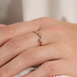 CATALINA CRYSTAL SOLID GOLD RING
