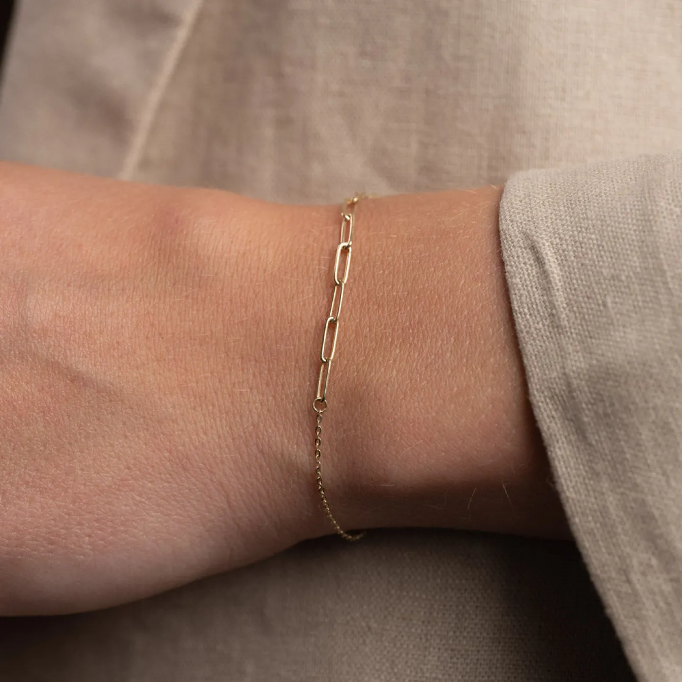 CHARLIZE SOLID GOLD BRACELET - Sisi Copenhagen