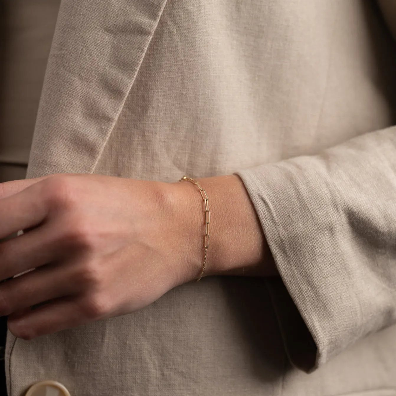 CHARLIZE SOLID GOLD BRACELET - Sisi Copenhagen