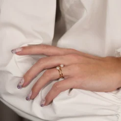 CILLE PEARL GOLDEN RING