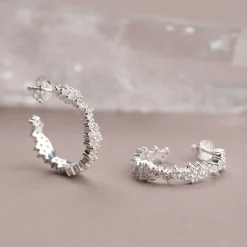 CLAIR CRYSTAL GOLDEN CREOL EARRING - Sisi Copenhagen