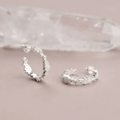 CLAIR CRYSTAL GOLDEN CREOL EARRING - Sisi Copenhagen