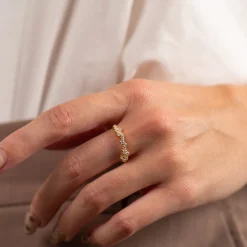 CLAIR CRYSTAL GOLDEN RING