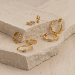 CLAIR CRYSTAL GOLDEN RING