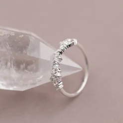 CLAIR CRYSTAL SILVER RING