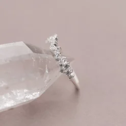 CLAIR CRYSTAL SILVER RING