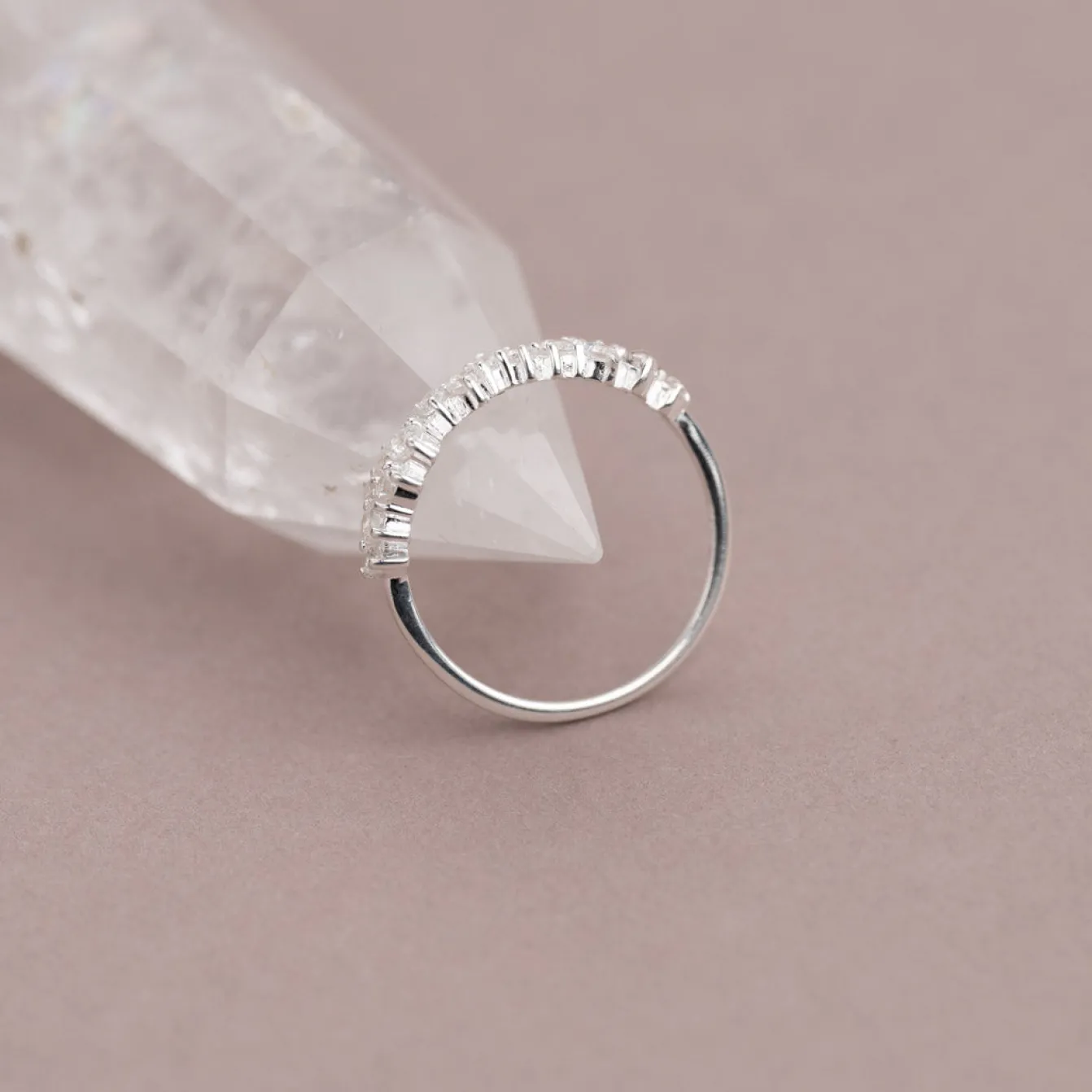 CLAIR CRYSTAL SILVER RING