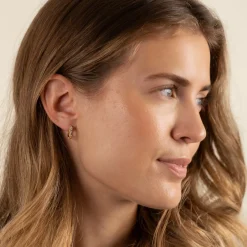 Clair Krystal Guld Lille Huggie Ørering - Sisi Copenhagen