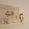 CLAIR RAINBOW GOLDEN CREOL EARRING - Sisi Copenhagen