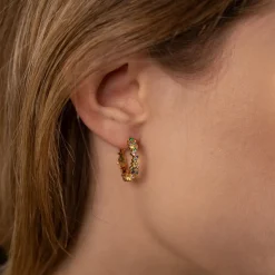 CLAIR RAINBOW GOLDEN CREOL EARRING - Sisi Copenhagen