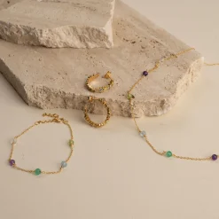 CLAIR RAINBOW GOLDEN CREOL EARRING - Sisi Copenhagen