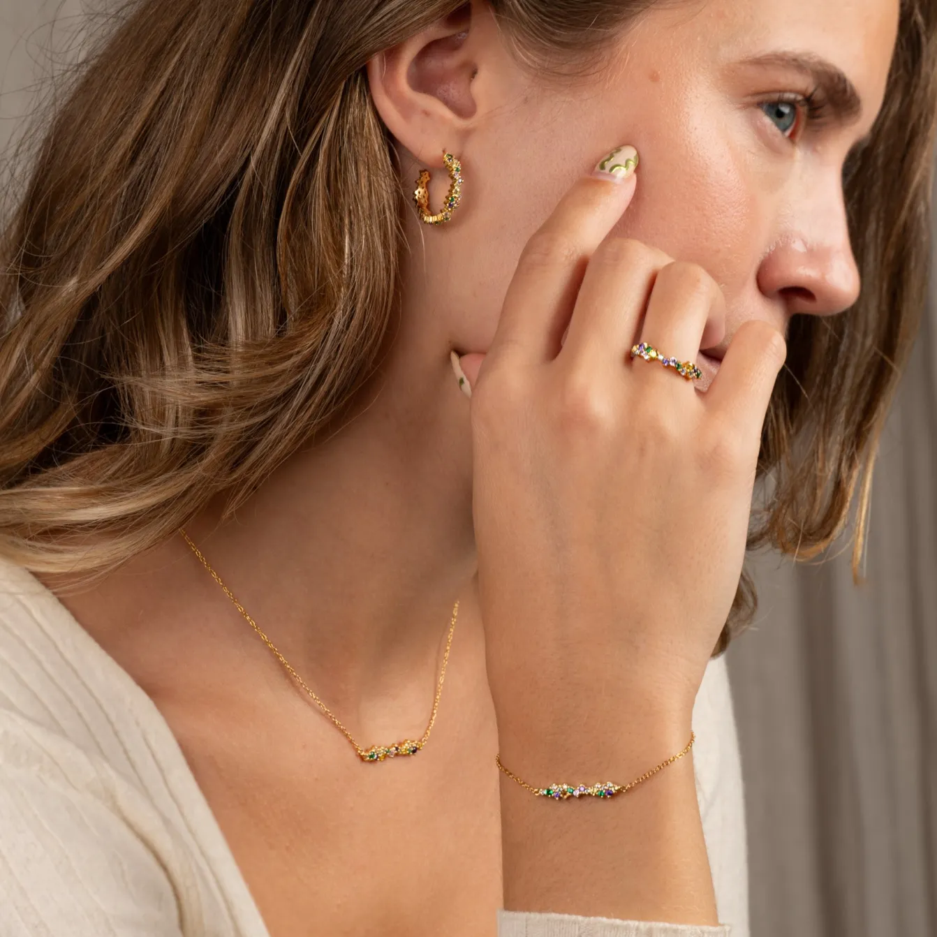 CLAIR RAINBOW GOLDEN NECKLACE