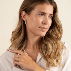 CLAIR RAINBOW SILVER CREOL EARRING - Sisi Copenhagen