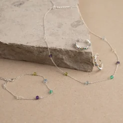 CLAIR RAINBOW SILVER CREOL EARRING - Sisi Copenhagen