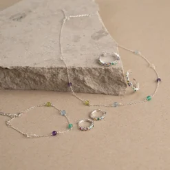 CLAIR RAINBOW SILVER CREOL EARRING - Sisi Copenhagen