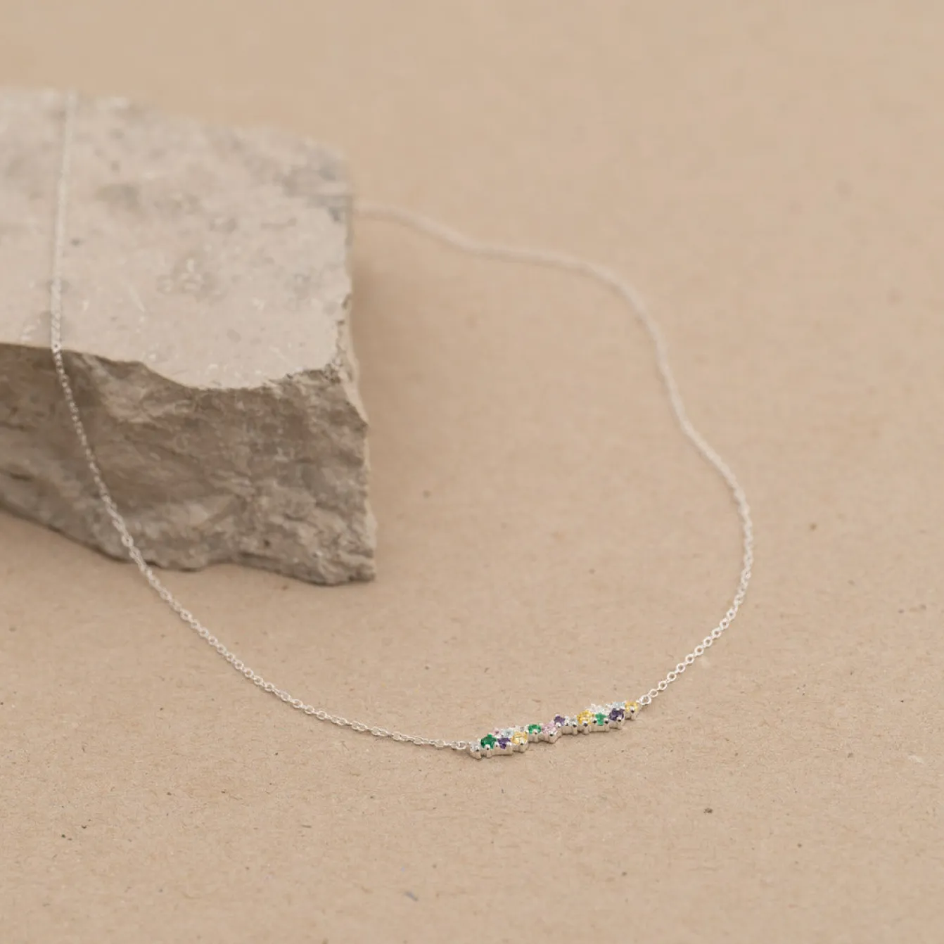 CLAIR RAINBOW SILVER NECKLACE