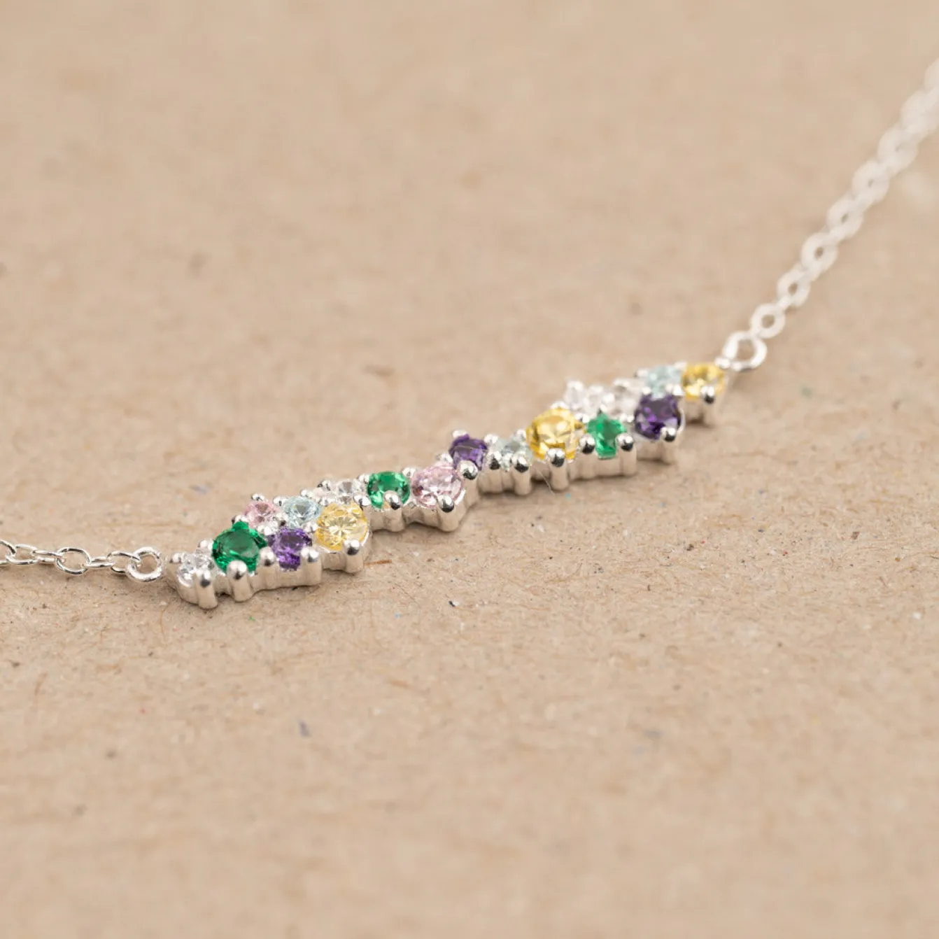 CLAIR RAINBOW SILVER NECKLACE