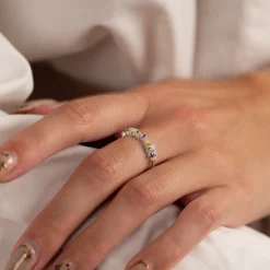CLAIR RAINBOW SILVER RING