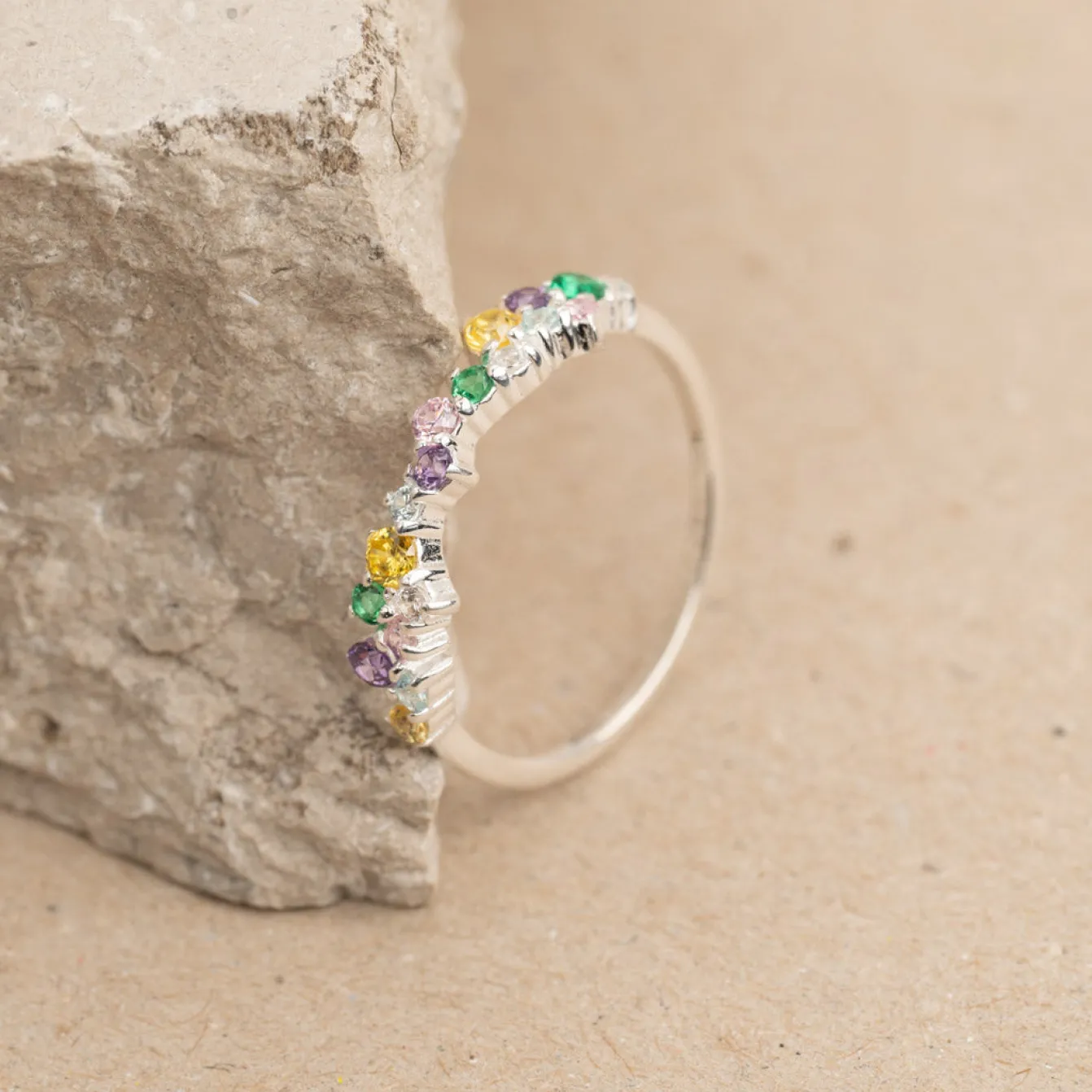 CLAIR RAINBOW SILVER RING