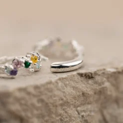 Clair Rainbow Sølv Mini Huggie Ørering - Sisi Copenhagen