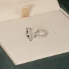 CLASSIC DIAMOND CREOL EARRING - 0.11ct - WG