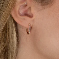 CLASSIC DIAMOND CREOL EARRING - 0.2ct - YG