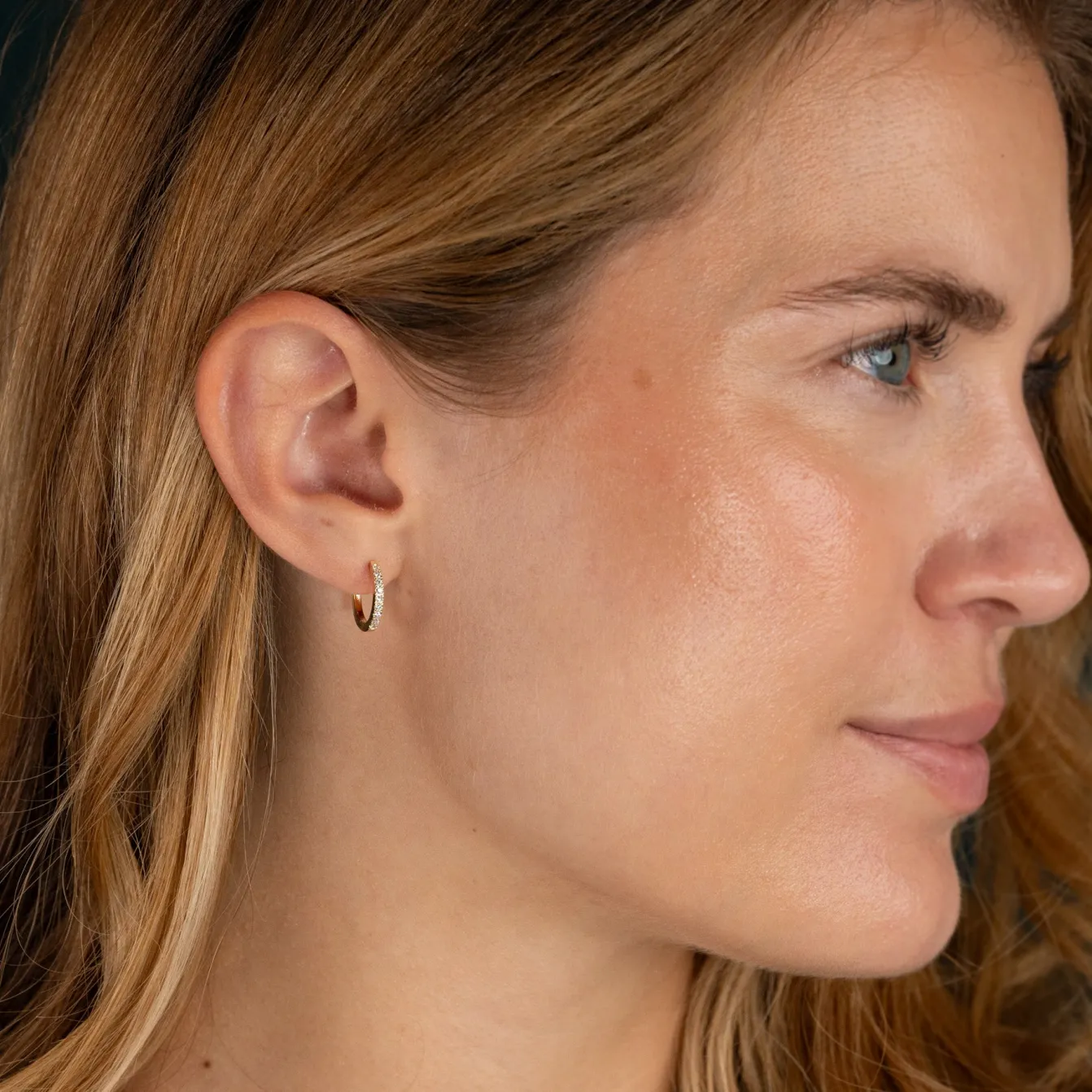 CLASSIC DIAMOND CREOL EARRING - 0.15ct - YG