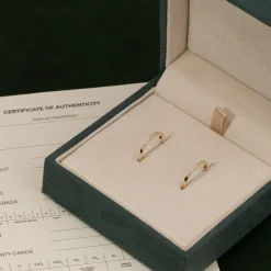 CLASSIC DIAMOND CREOL EARRING - 0.2ct - YG